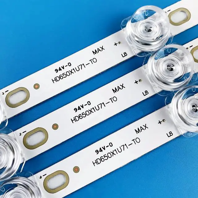 Alt view image 4 of 6 - 6 Pieces LED Backlight Strips for 65'' TV SVH650AH8 65R6E3 65H78G 65R6090G 65R6090G5 65H6570G HD650X1U71-TO JL.D65091330-003AS-M_V02