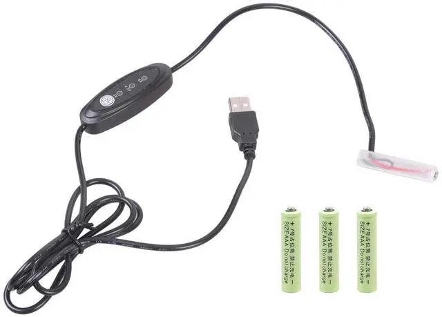 Alt view image 2 of 7 - USB AAA Battery Eliminator Replace Kit, 5V 2A to 3V/4.5V/6V 3A Power Supply Converter 3 AAA Connect Cable, Power Adapter for AAA Battery
