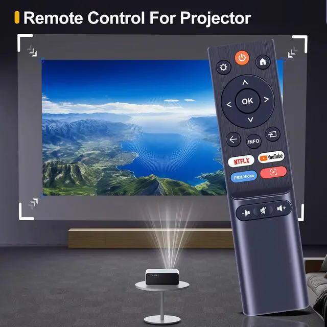 Alt view image 2 of 7 - Replacement Remote Control for AuKing H10, KJM K3, Yaber L2 Plus Projector | for OWNKNEW GC357, Kogan KAMLIF8PRRA
