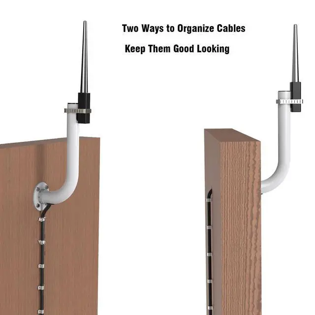 Alt view image 2 of 6 - Pole Mount, Antennas Mount,Electronics Pole for Outside Home Antenna Installation.11.8Inch Length