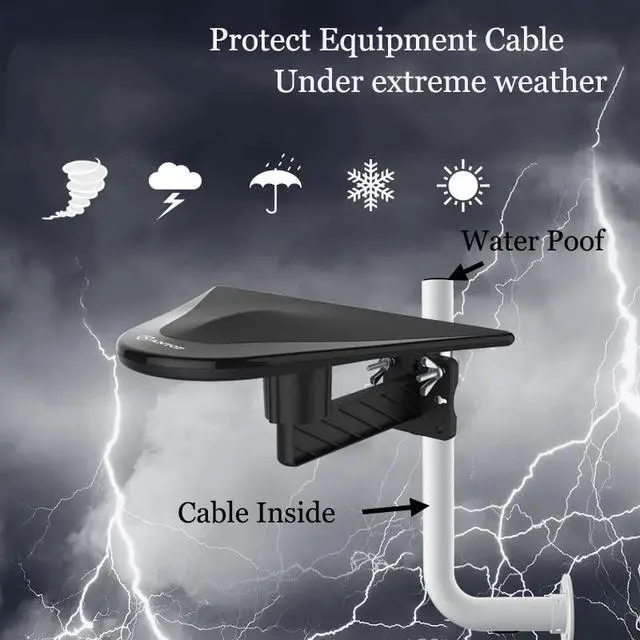 Alt view image 5 of 6 - Pole Mount, Antennas Mount,Electronics Pole for Outside Home Antenna Installation.11.8Inch Length