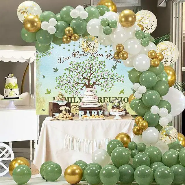 Alt view image 4 of 7 - Family Reunion Backdrop Family Tree Leaves Banner Our Roots Run Deep Photography Background Family Members Gathering Party Decoration Supplies Photo Booth Props (8x6FT)