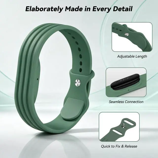 Alt view image 2 of 4 - Soft Silicone Sport Band for Fitbit Air, Adjustable Replacement Strap | 6PACK Soft Colorful band with an adjustable fit for comfortable all-day wear during workouts and everyday activities