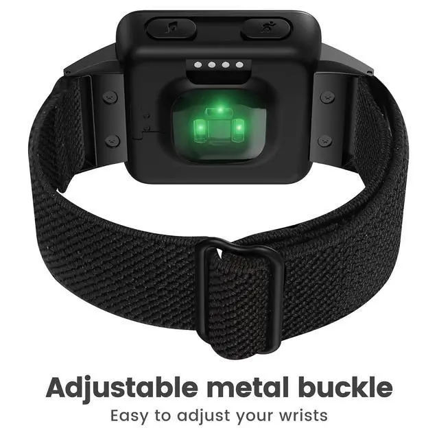 Alt view image 2 of 6 - for Garmin Forerunner 35 Band, Elastic Braided Solo Loop Replacement Watch Strap for Garmin Forerunner 35