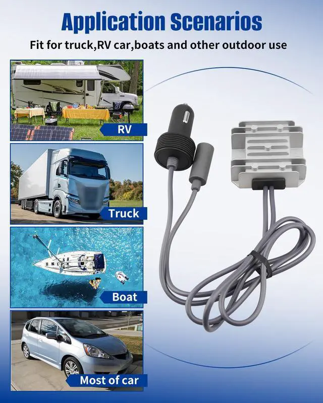 Alt view image 4 of 6 - Starlink Mini Cable Car Adapter with Step Up Converter, 10-28V to 30V 3.5A Conversion Kit, 12V Power Cable with Cigarette Lighter Plug for Truck RV