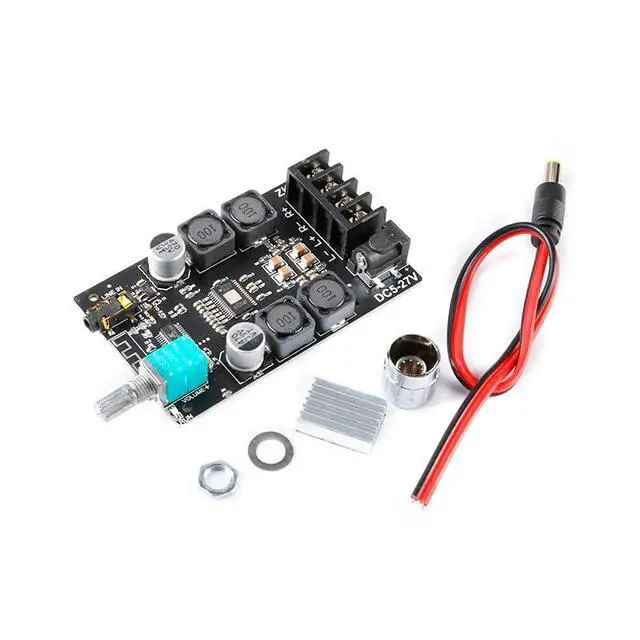 Alt view image 2 of 5 - ZK-502C HiFi 2.0 Stereo Bluetooth-Compatible Digital Amplifier Board TPA3116 50W x 2 Speaker Dual Channel Audio Amplifier with Filter with Shell