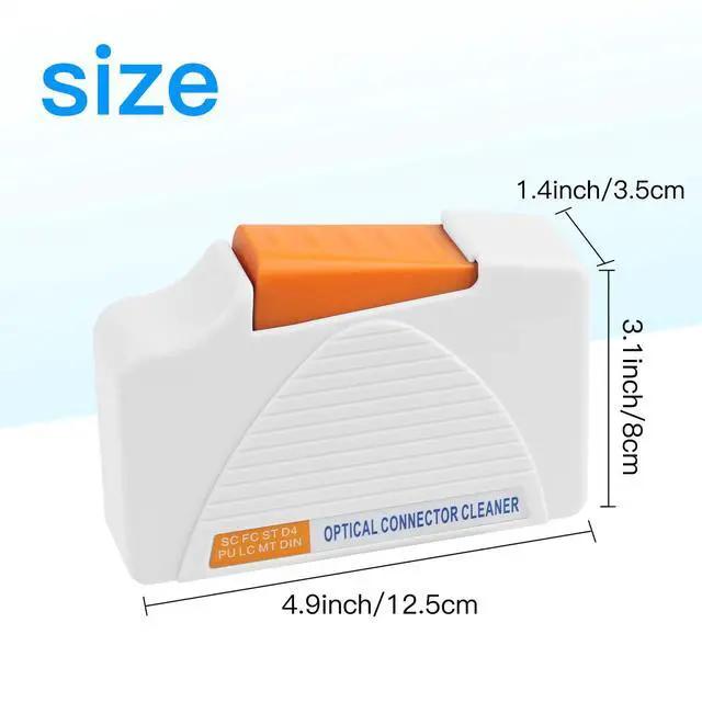 Alt view image 2 of 6 - Fiber Cleaner Box - FTTH Fiber Optic Cleaning Box for FC & SC & LC End Faces & Optical Connectors -More Than 500 Times Anti Static Clean Swab, White
