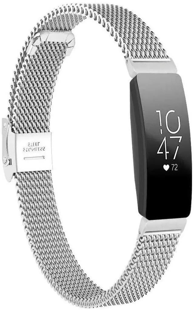 Main image of Slim Band Compatible with Fitbit Inspire 3 2/ Inspire HR/Inspire/Ace 2/ACE 3 Mesh Stainless Steel Adjustable Watchband Wristbands Bracelet Watch Band for Inspire 3 2