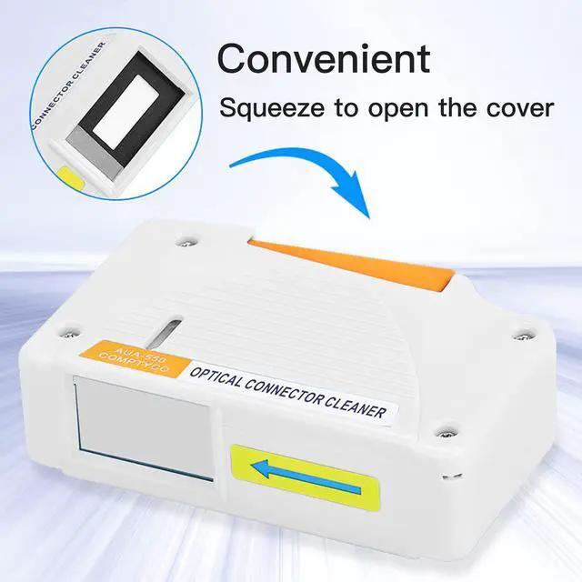 Alt view image 5 of 6 - Fiber Cleaner Box - FTTH Fiber Optic Cleaning Box for FC & SC & LC End Faces & Optical Connectors -More Than 500 Times Anti Static Clean Swab, White