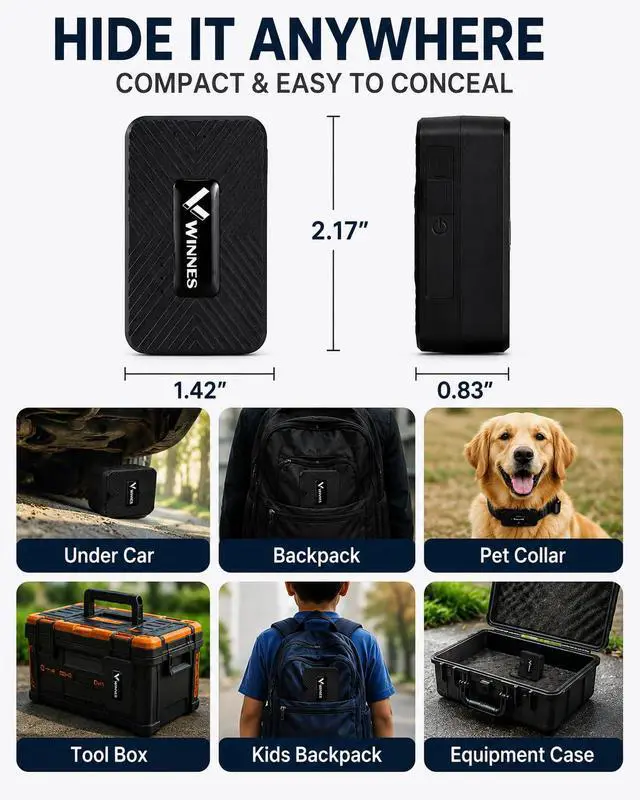 Alt view image 3 of 7 - 4G Mini GPS Tracker for Vehicles No Subscription,TK913 | Built-In Microphone10s UpdatesReal-Time TrackingGlobal CoverageMagnetic, Hidden & IP66 Waterproof