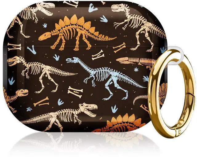 Main image of Compatible with AirPod Pro 3rd Gen(2025) Case,Protective Case for AirPod Pro 3rd Gen, Shockproof with Carabiner, Wireless Charging Compatible for Women Men(Dinosaur)