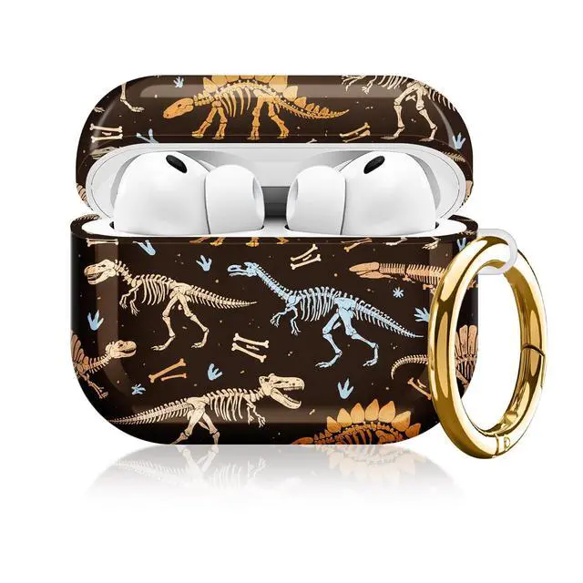 Alt view image 5 of 7 - Compatible with AirPod Pro 3rd Gen(2025) Case,Protective Case for AirPod Pro 3rd Gen, Shockproof with Carabiner, Wireless Charging Compatible for Women Men(Dinosaur)