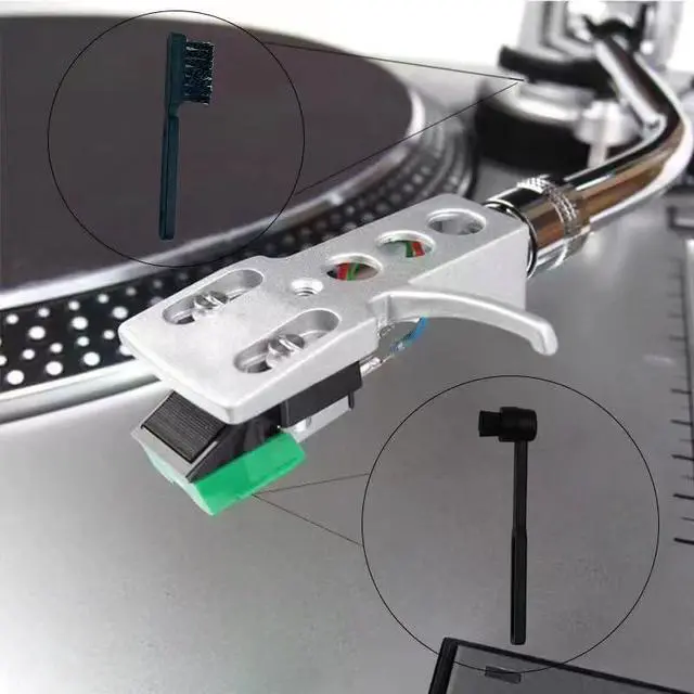 Alt view image 3 of 7 - Dust Cover Hinges for AT-PL120, AT-LP120-USB, AT-LP60X,at-LP5 and at-LP3 Turntables.Turntables Needle Stylus Brush and Cleaning Brush.Cartridge Headshell Wires