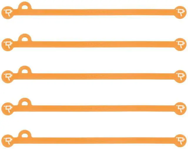 Main image of Cine Magnetic Silicone Cable Ties, Cord Organizer, Set of 5 (Neon Orange, 175mm)