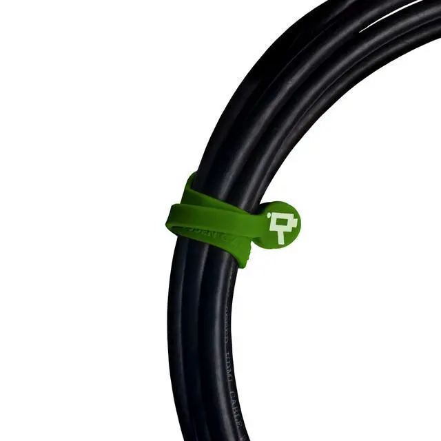 Alt view image 3 of 4 - Cine Magnetic Silicone Cable Ties, Cord Organizer, Set of 5 (Green, 175mm)