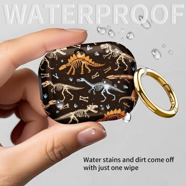 Alt view image 7 of 7 - Compatible with AirPod Pro 3rd Gen(2025) Case,Protective Case for AirPod Pro 3rd Gen, Shockproof with Carabiner, Wireless Charging Compatible for Women Men(Dinosaur)
