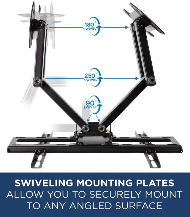Alt view image 4 of 7 - Corner TV Wall Mount, 32-48", 66 lbs | Full motion swivel bracket for corner installations, VESA 400x400 pattern, flat-panel TVs