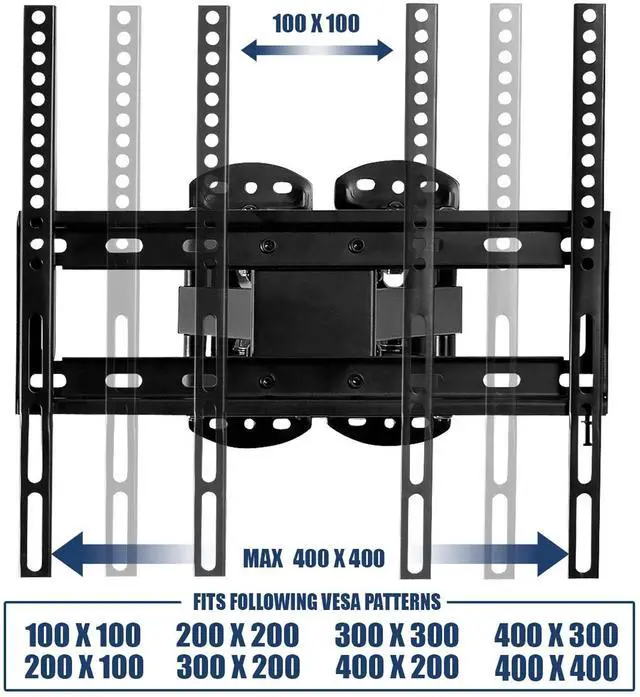 Alt view image 6 of 7 - Corner TV Wall Mount, 32-48", 66 lbs | Full motion swivel bracket for corner installations, VESA 400x400 pattern, flat-panel TVs