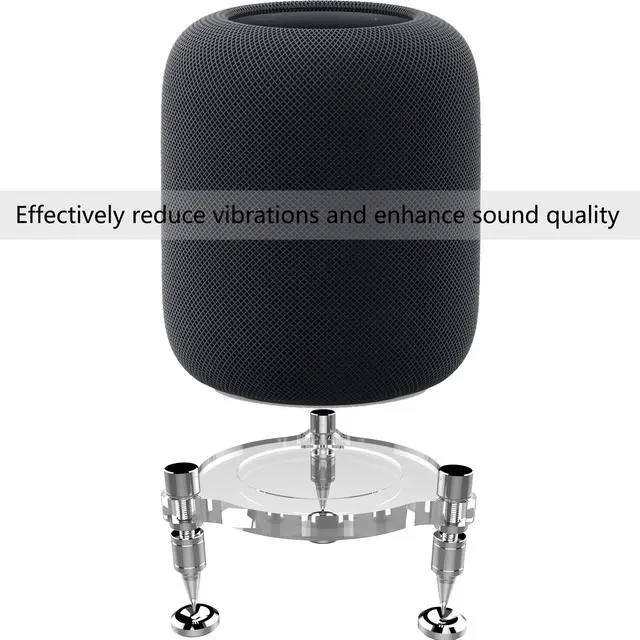 Alt view image 2 of 7 - Compatible for HomePods Desk Stand,Vibration Damping Stand,Improve The Quality of The Sound and Make The Product Look More technologically Advanced (Transparency)