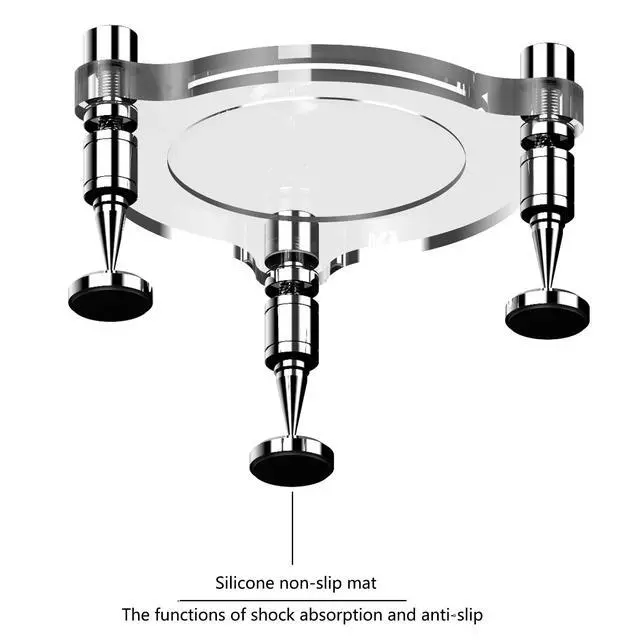 Alt view image 4 of 7 - Compatible for HomePods Desk Stand,Vibration Damping Stand,Improve The Quality of The Sound and Make The Product Look More technologically Advanced (Transparency)