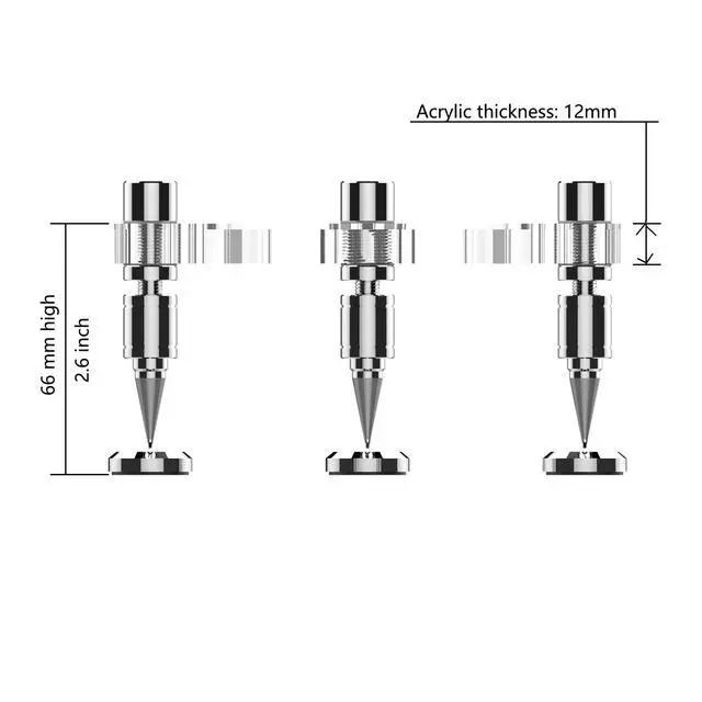 Alt view image 6 of 7 - Compatible for HomePods Desk Stand,Vibration Damping Stand,Improve The Quality of The Sound and Make The Product Look More technologically Advanced (Transparency)
