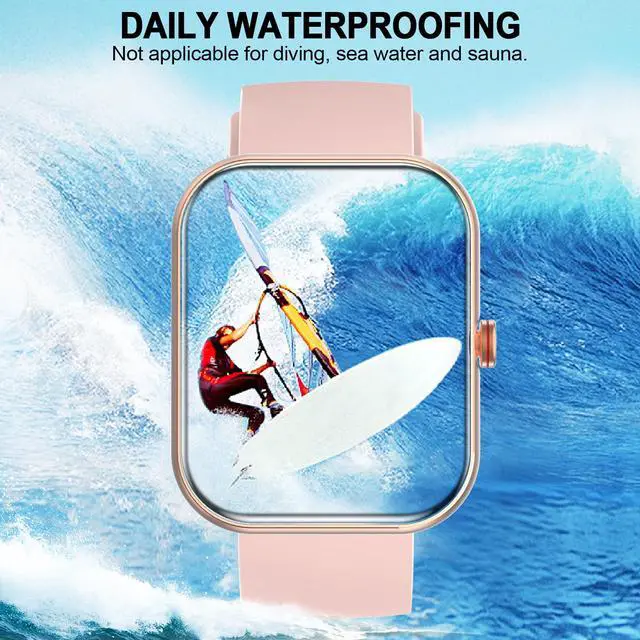 Alt view image 7 of 7 - Smart Watch for Men & Women, 1.91" Fitness Tracker with Answer/Make Calls, IP68 Waterproof, 110+ Sports Modes, Heart Rate & Sleep Monitoring, Compatible with Android iOS (Pink)