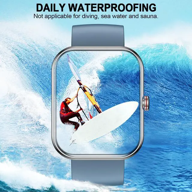 Alt view image 7 of 7 - Smart Watch for Men & Women, 1.91" Fitness Tracker with Answer/Make Calls, IP68 Waterproof, 110+ Sports Modes, Heart Rate & Sleep Monitoring, Compatible with Android iOS (Blue)