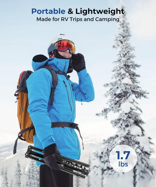 Alt view image 5 of 7 - Starlink Mini Mount Tripod Kit - 63 Inch Adjustable 4 Height | Ground Stakes for Stability 180° Tilt Head Accessories Adapter Stand Star Link Ultra Portable Compatible with RV Travel