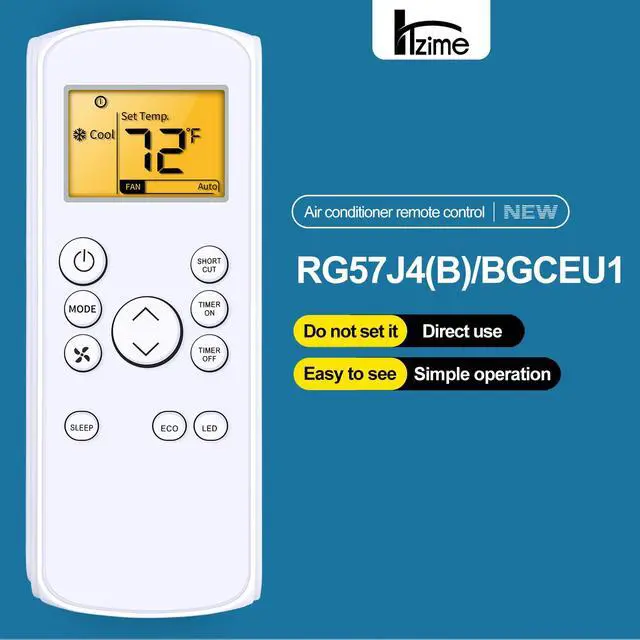 Alt view image 2 of 7 - RG57J4(B)/BGCEU1 Remote Control for Midea&Toshiba&Mirage Air Conditioner | for MAW08S1JWT-B MAW12S1JWT-B MAW05R1JWT-B MAW06R1JWT-B