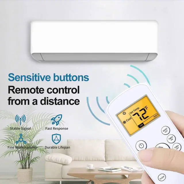 Alt view image 3 of 7 - RG57J4(B)/BGCEU1 Remote Control for Midea&Toshiba&Mirage Air Conditioner | for MAW08S1JWT-B MAW12S1JWT-B MAW05R1JWT-B MAW06R1JWT-B