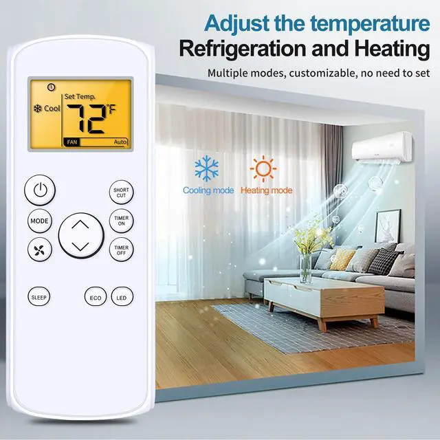 Alt view image 4 of 7 - RG57J4(B)/BGCEU1 Remote Control for Midea&Toshiba&Mirage Air Conditioner | for MAW08S1JWT-B MAW12S1JWT-B MAW05R1JWT-B MAW06R1JWT-B