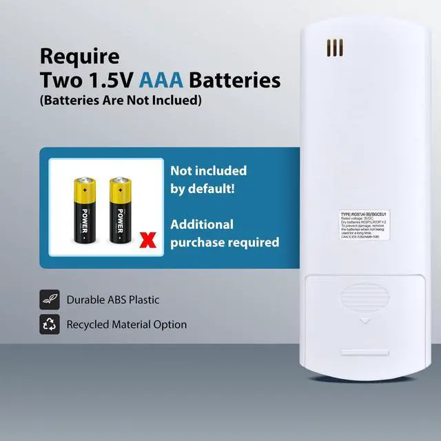 Alt view image 7 of 7 - RG57J4(B)/BGCEU1 Remote Control for Midea&Toshiba&Mirage Air Conditioner | for MAW08S1JWT-B MAW12S1JWT-B MAW05R1JWT-B MAW06R1JWT-B
