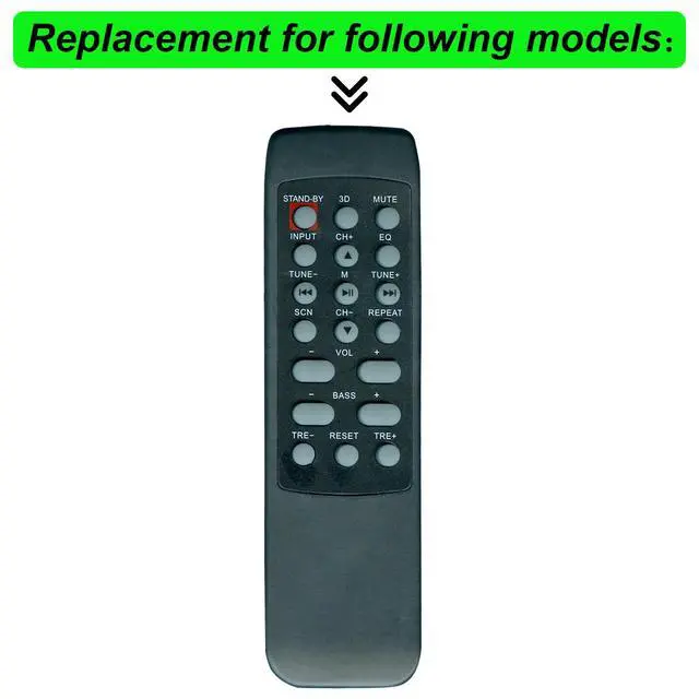 Alt view image 3 of 7 - Replacement Remote Control for Pyle Soundbar TV Speaker PSBV200BT (with Mounting Bracket)