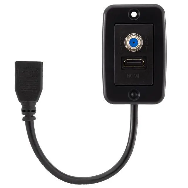 Alt view image 6 of 6 - RV Cable TV Hookup Extender Coaxial Cable Connector and HDMI Wall Plate Pass Through | Does Not Convert Coax to HDMI