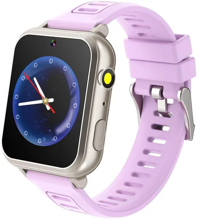 Main image of Kids Smart Watch for Boys Girls 6-12 with Pedometer Audio Book Camera Music Player Birthday Present Christmas (Silver Frame Purple)