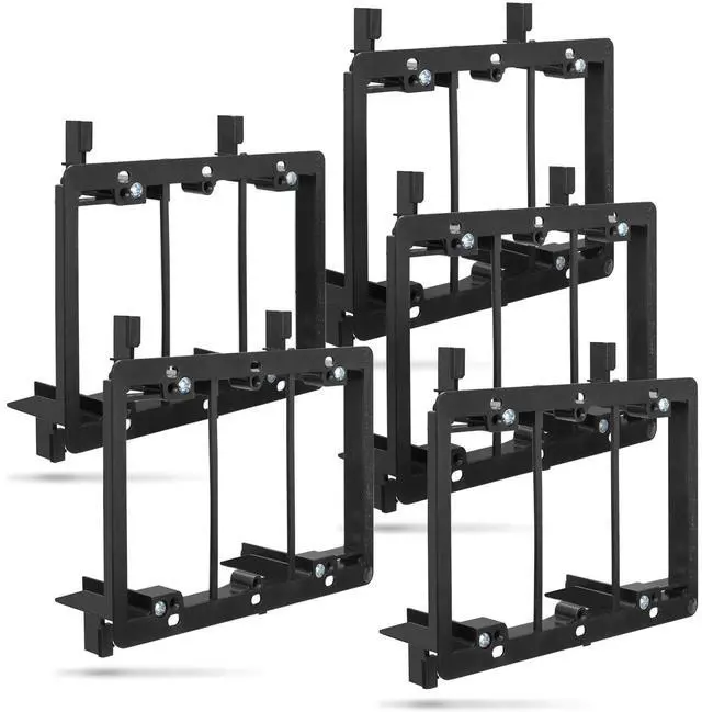 Main image of Low Voltage Mounting Bracket (3 Gang - 5 Pack), Low Voltage Mounting Bracket (Mounting Screws Included) for Telephone Wires, Network Cables, HDMI, Coaxial, and Speaker Cables