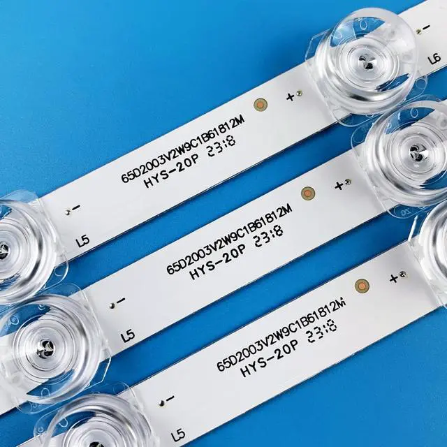 Alt view image 5 of 6 - 6 Pieces LED Backlight Strips for 65'' TV SVH650AH8 65R6E3 65H78G 65R6090G 65R6090G5 65H6570G HD650X1U71-TO JL.D65091330-003AS-M_V02