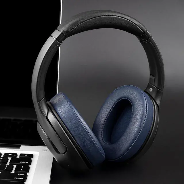 Alt view image 6 of 7 - Lambskin Earpads for Sony WH-XB900N/WH-CH710N/WH-CH720N/WH-RF400/MDR-RF895RK Headphones, Ear Pads Cushions with High Density Foam - Blue