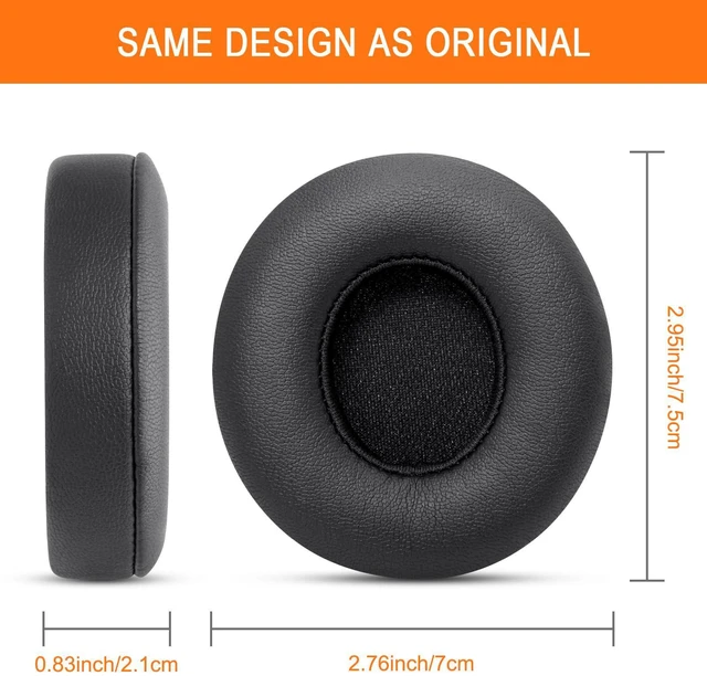 Alt view image 7 of 7 - Replacement Earpads for Beats Solo 4 Wireless On-Ear Headphones -Black | Solo4 Ear Cushions with Strong Adhesive