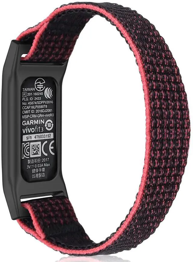 Alt view image 2 of 6 - Sport Woven Nylon Strap Hoop&Loop Wristband Compatible with Garmin Vivofit 3/JR/JR2 Tracker
