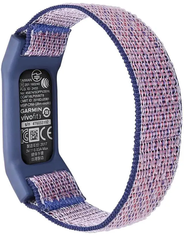 Alt view image 4 of 6 - Sport Woven Nylon Strap Hoop&Loop Wristband Compatible with Garmin Vivofit 3/JR/JR2 Tracker