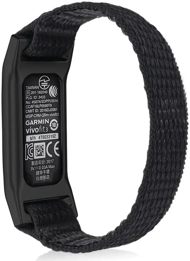 Alt view image 3 of 6 - Sport Woven Nylon Strap Hoop&Loop Wristband Compatible with Garmin Vivofit 3/JR/JR2 Tracker
