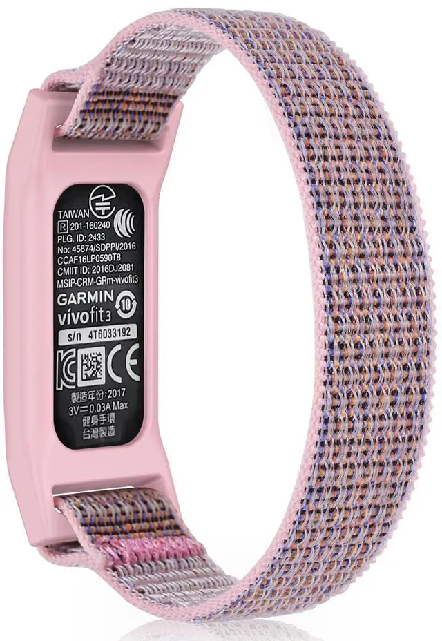 Main image of Sport Woven Nylon Strap Hoop&Loop Wristband Compatible with Garmin Vivofit 3/JR/JR2 Tracker