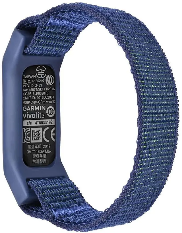 Alt view image 5 of 6 - Sport Woven Nylon Strap Hoop&Loop Wristband Compatible with Garmin Vivofit 3/JR/JR2 Tracker