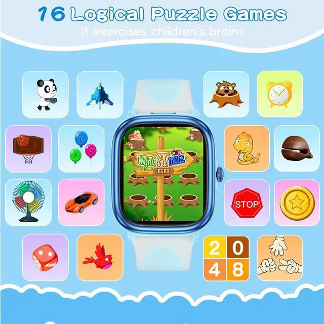 Alt view image 5 of 6 - Smart Watch for Kids IP68 Waterproof Sleep Tracker with White Noise | 1.83" Touch Screen, 21 Sport Modes, Heart Rate & Pedometer, No Phone/App Needed, Built-in Educational Games for Boys & Girls