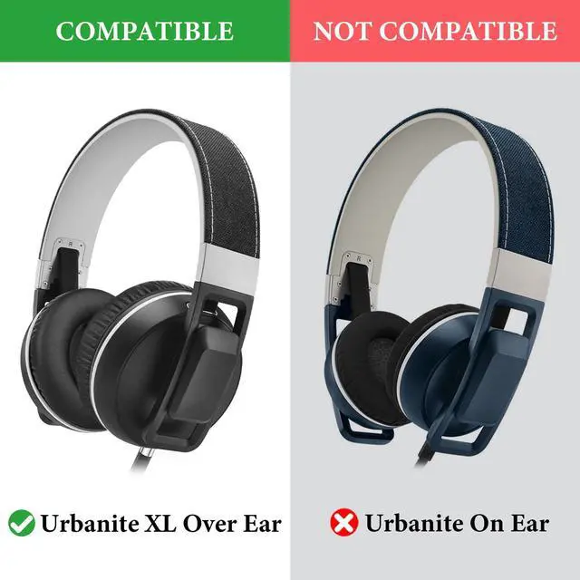 Alt view image 2 of 6 - Replacement Ear Pads Compatible with Sennheiser Urbanite XL Over-Ear Headphones Ear Cushions, Repair Parts (Black)