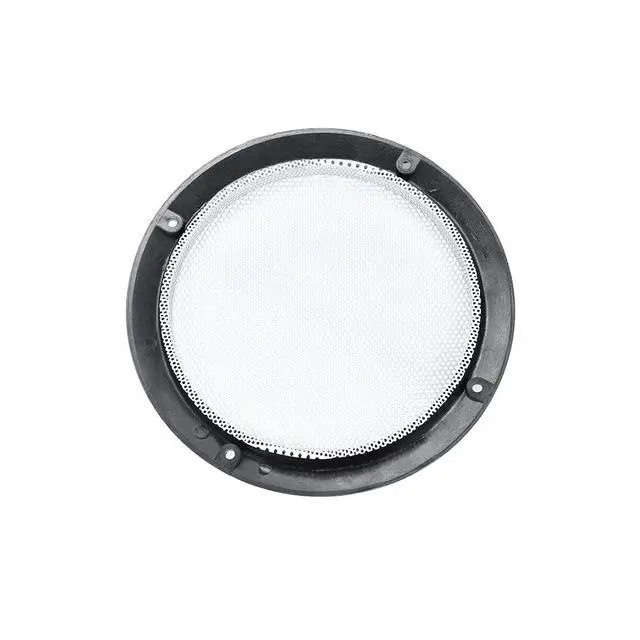 Alt view image 3 of 4 - 2pcs 5" Mounting Hole Diagonal Distance Speaker Grill Mesh | Decorative Circle Woofer Guard Protector Cover White