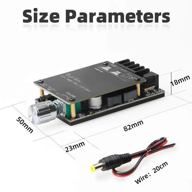 Alt view image 3 of 6 - 50W+50W Bluetooth 5.0 Amplifier Board,100w Audio Amp Board Dual Channel DC8-24V,Easy Installation and Password Free Connect to Phone Quietly