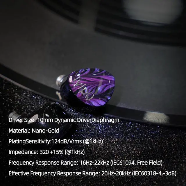 Alt view image 2 of 6 - 1DD 10mm Single Dynamic Driver Gaming IEM, Featuring 3.5mm Stereo Plug and Detachable Microphone Cable, for Musicians & Recording Studios (Includes Microphone)