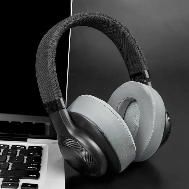 Alt view image 2 of 6 - Cooling Gel Replacement Earpads for JBL E55BT(E55 BT) Over-Ear Wireless Headphones, Ear Pads Cushions with Noise Isolation Foam - Grey